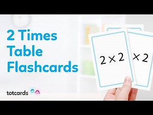 2 times table flashcards - learn 2 x multiplication flash cards for kids - Totcards (4K)