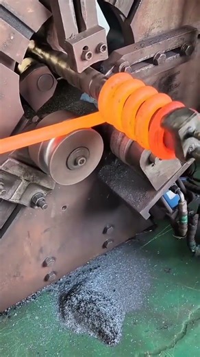 The spring forming process uses a special machine