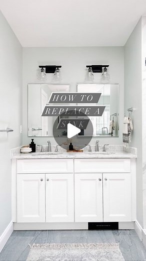 Lisa Chun | Home Operations HQ on Instagram: "💡 DIY HOW TO: Replace an undermount sink. Sometimes life happens- a glass bottle fell from my medicine cabinet and broke straight through the sink. 😱 I ordered a replacement sink and followed these steps to install the new one: 1️⃣ Turn off water and remove old sink- use putty knife, shims, utility knife muscle. We ended up carefully hammering some pieces out because it was stuck on hard. Use work gloves to avoid cuts! 😅 2️⃣ Clean and prep the sur