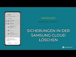 Sicherungen in der Samsung Cloud löschen - Samsung [Android 12 - One UI 4]