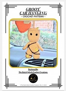 Groot Car Hanging Crochet Pattern, English With US Terms, PDF File Instant Download - Etsy