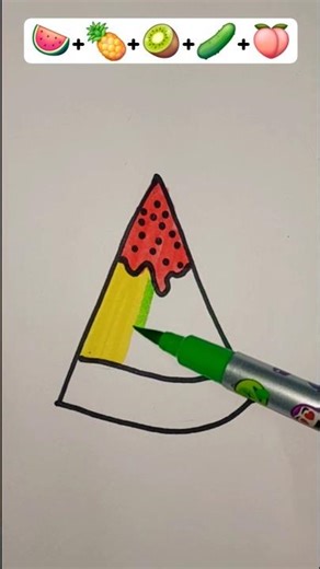 how to draw watermelon 🍉🤩#icecream #trending #shorts