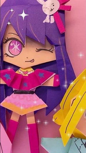 推しの子のキャラクターを折り紙で作ったよ！詳しい作り方は「おもちゃ箱 推しの子」でけんさくしてね！ #Shorts #折り紙 #おもちゃ箱 #推しの子 #星野アイ