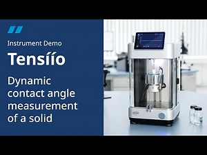 Dynamic contact angle measurement of a solid | Tensíío Instrument Demo