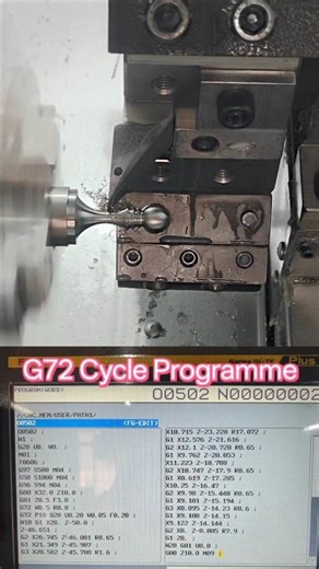 #G72_Cycle_Programme Fanuc Controller || #Cnc_Turning_Machine || #Short_Video ||