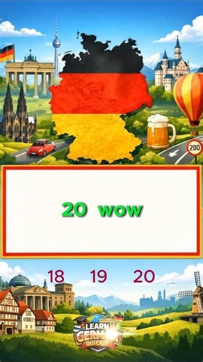 German Number Challenge: 1 to 20! 🏁 "1-20 FAST!"