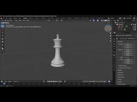 3D Chess King Model