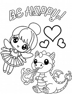 Be Happy Coloring Page for Kids - Etsy Australia