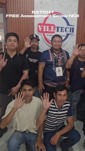Batch 1 ng FREE SMAW NC II Assessment, officially done! Saludo sa inyong sipag at determinasyon! Isa na namang hakbang papunta sa pagiging certified welder! 🔥 #villtech | Villtech Training and Assessment Center