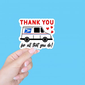 USPS Thank You Mailbox Sticker, Mailbox Decor, Peel and Stick Sticker, Postal Sticker - Etsy