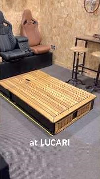 Custom Iroko wood & steel rear gun drawer and lock box suitable for Land Rover Defender 110s #LUCARI