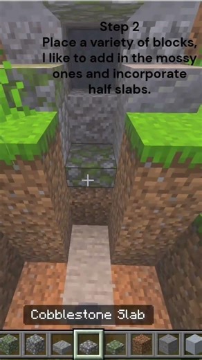 Waterfall Tutorial Minecraft #minecraft #waterfallbuildminecraft #build #minecraftshorts