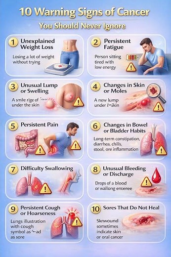 10 Early Signs of Cancer You Should Never Ignore #cancer #healthylifestyle