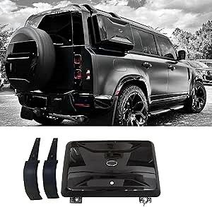Glossy Black Exterior Mounted Gear Carrier Side Toolbox Storage Box with Lock fits for Land Rover Defender 90 2020-2023 2024