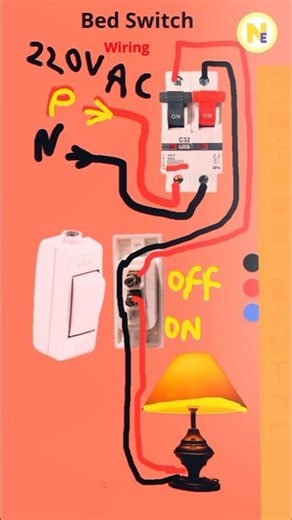 Bed switch connection diagram | bed switch | #electrical #switch #electricalwiring
