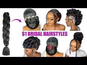 🔥6 $1 Bridal Hairstyles Using Braid Extension