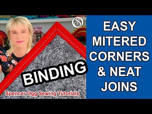 How to bind corners. Mitred corners with bias binding or bias tape.