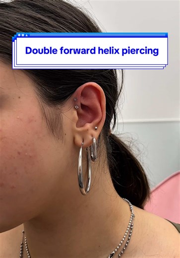 Double Forward Helix Piercing Styling Ideas