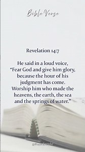 Bible Verse | November 30: Revelation 14:7