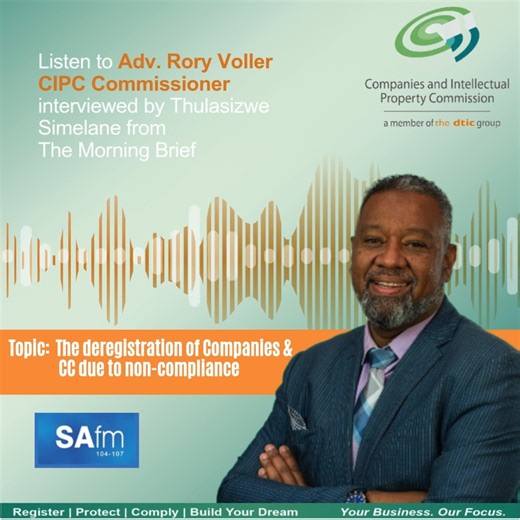 1.4K views · 15 reactions | ️ The Commissioner of the Companies and Intellectual Property Commission (CIPC) was featured on SAfm for an engaging interview. Stay informed about the latest updates and initiatives—listen to the voice note below!  #CIPC #SAfm #YourBusinessOurFocus #degistration #Compliance | CIPC - Companies and Intellectual Property Commission | Facebook