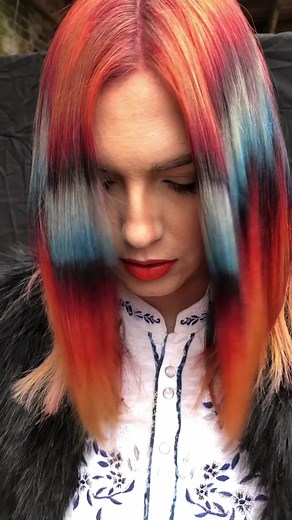 Colorful Rainbow Wig Hair Transformation Tutorial