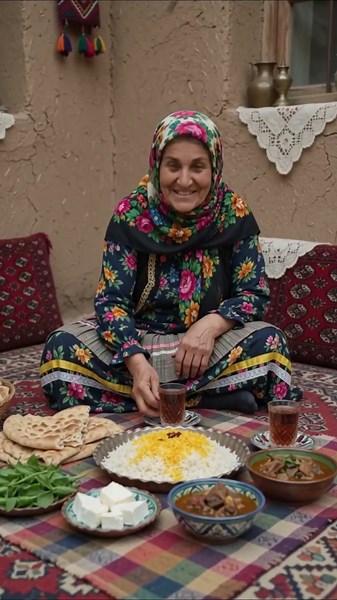 village food secret recipe of Iran how to make dinner traditional baklava Nomadic lifestyle