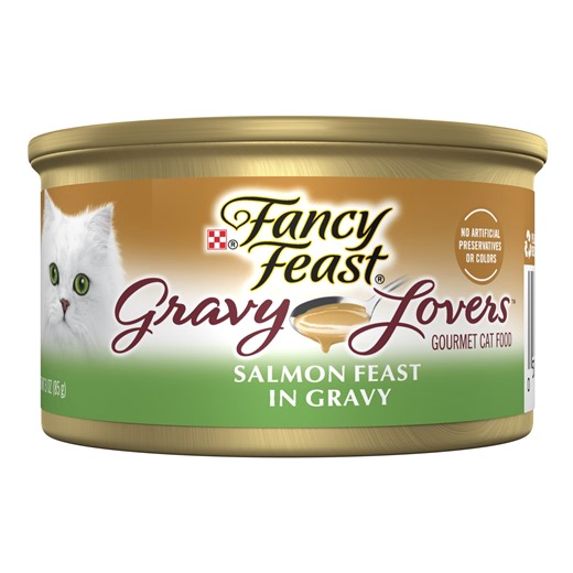 Purina Fancy Feast Gravy Lovers Wet Cat Food, Seared Salmon in Gravy, 3 oz Can