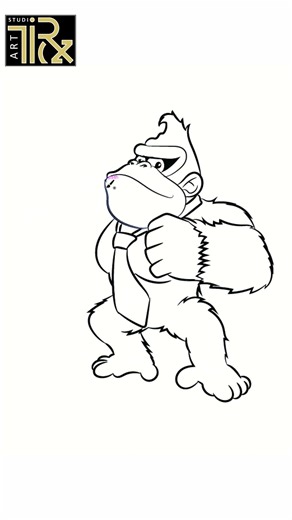 DA 484f how to draw Donkey Kong (Super mario bros. movie)(Nintendo)