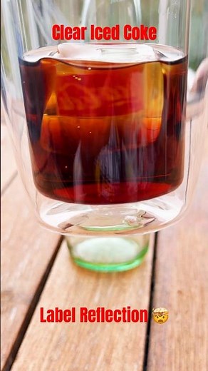 Clear Ice Cube Coca-Cola label reflection #cocacola #coke #ice #clearice