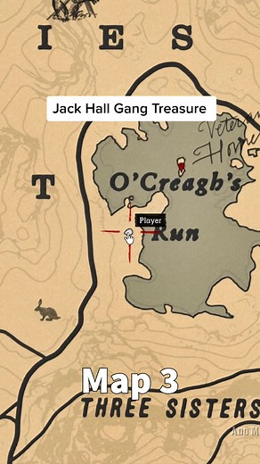 Jack Hall Gang Treasure Location | RDR2 Map 3