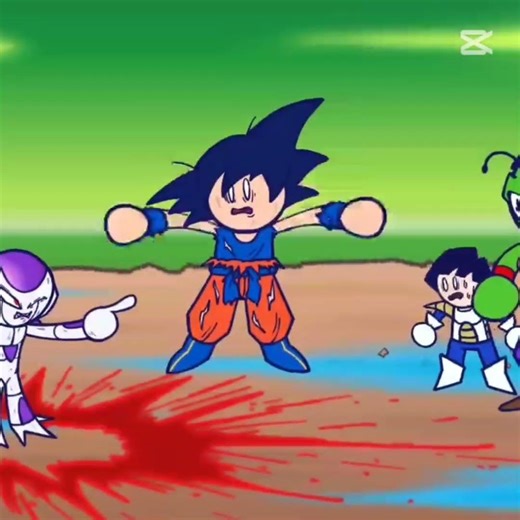 goku first time being super sayen😲