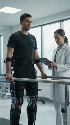 Robotic Exoskeleton Helping People Walk Again🦿 #robotics #futuretech #iss #nasa #roboticworld #ai