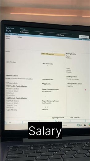 Tally Prime में Ledger कैसे बनायें? (Easy Tutorial) #tallyprimefullcourse#finance #businessideas