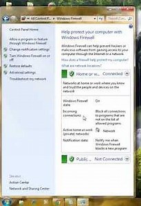 How to allow program and feature trough windows firewall in Windows 7