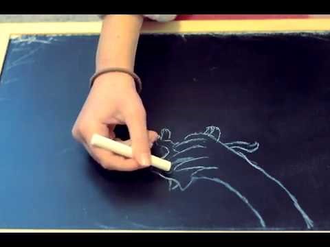 ASMR Child Art: Chalk Drawing 4 (Unintentional - No Talking)