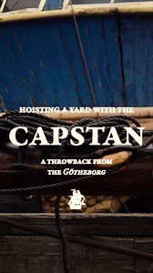 THROWBACK: Hoisting a yard with the Capstan. Many of our visitors wonder what the round thing is at our weather deck. That is our capstan, a completely manual “winch” for lifting heavy loads. And yes, we do use it. This video is from this spring when we hoisted up the beginerå (crossjack yard). Over the years we've used the capstan regularly for hoisting (and lowering) yards, topmasts and anchors, just like in the 18th century. | Götheborg of Sweden