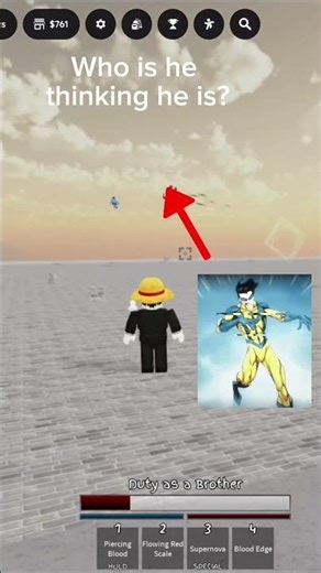 Invincible ah hacker 😭#roblox #invincible #jjs