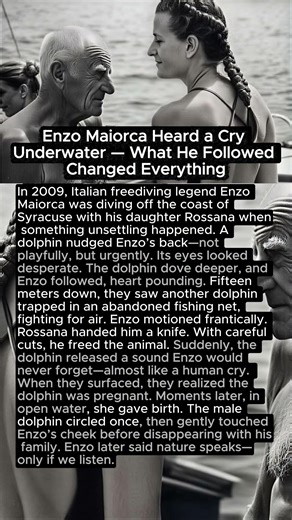 Enzo Maiorca Heard a Cry Underwater — What He Followed Changed Everything 🌊🐬