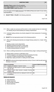 Question Three consists of five (5) questions. Read Unit 3, Sec... | Filo