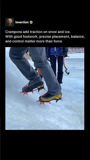 Why Crampons Work Better With Proper Footwork 🥾❄️ #shorts