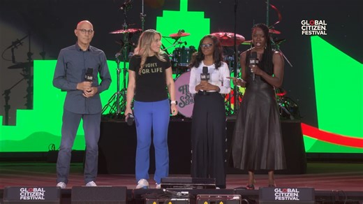 Human rights are not optional — they are essential. At #GlobalCitizenFestival, UN High Commissioner for Human Rights Volker Türk joined defenders Valeriia Rachynska (Ukraine) and Omowumi Ogunrotimi (Nigeria), with Danai Gurira, to call on governments everywhere: protect human rights defenders and act now. | Global Citizen