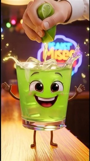 Talking Glass Reveals the Perfect Bacardi Sprite Cocktail! 🍹😂 #shorts #cocktail #funnyshorts