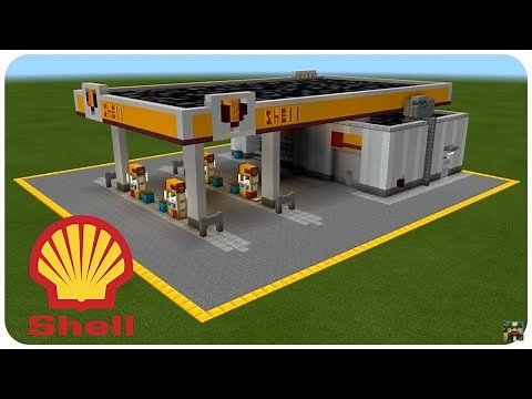 How to Build a Gas Station in Minecraft (Shell) Minecraft Gas Station Tutorial