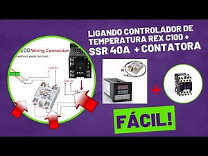Como Instalar Rex-c100 controlador de temperatura com Relé estado sólido e contatora Part_01