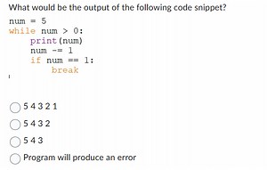 What would be the output of the following code snippet?python... | Filo