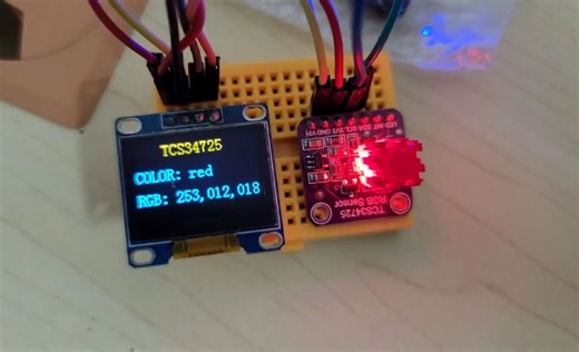 颜色识别RGB值显示 STM32 TCS34725 OLED