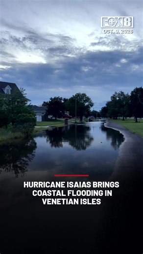 Venetian Isles experiences coastal flooding due to Hurricane Isaias. Residents in the area have been moving their cars from the flood zones in preparation. Hurricane Isaias expected to make landfall overnight.