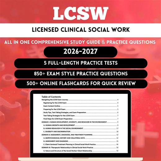 Lcsw Exam Study Guide 2026 | Lcsw Exam Prep Guide | Lcsw Exam Prep Notes | Lcsw Exam Study | Lcsw Exam Questions | Lcsw Exam Flashcards - Etsy Canada