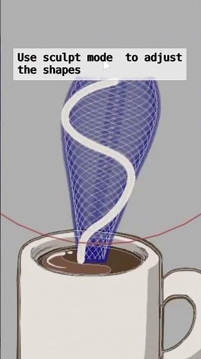 Easiest way to create steam animation in Blender Grease pencil!! #animation #blender #greasepencil