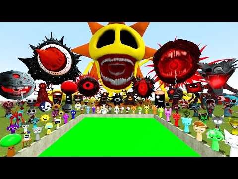 DESTROY SPRUNKI MR SUN MOON TREE FUN COMPUTER ALL PHASE SPARTAN KICKING in TOXIC HOLE - GMOD